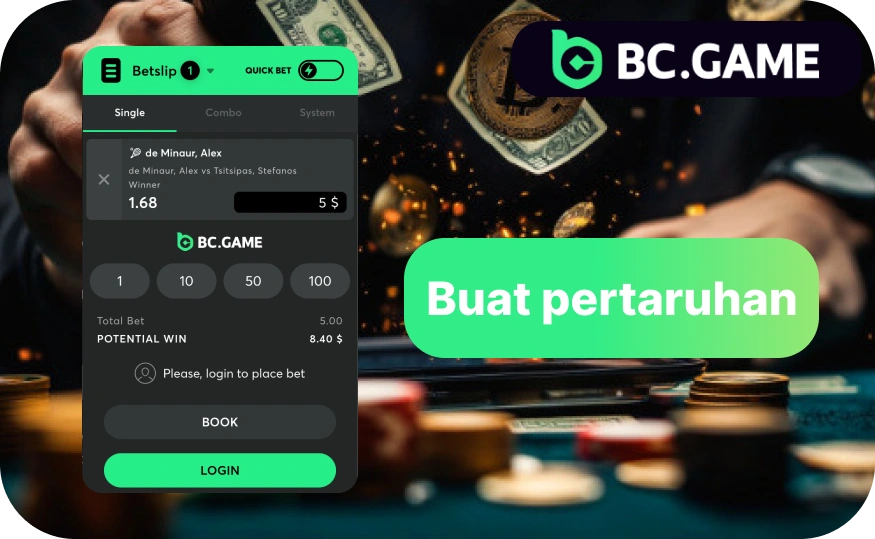 Buat pertaruhan pertama