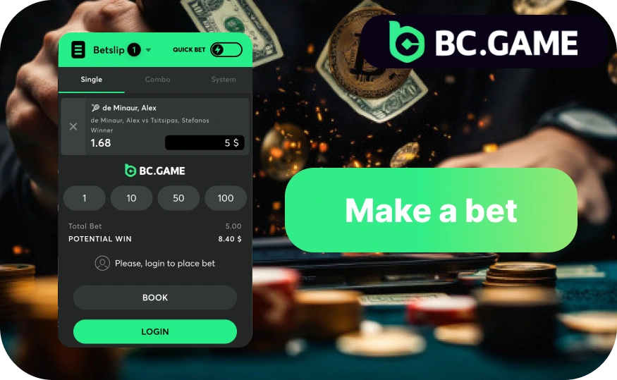 Make first bet